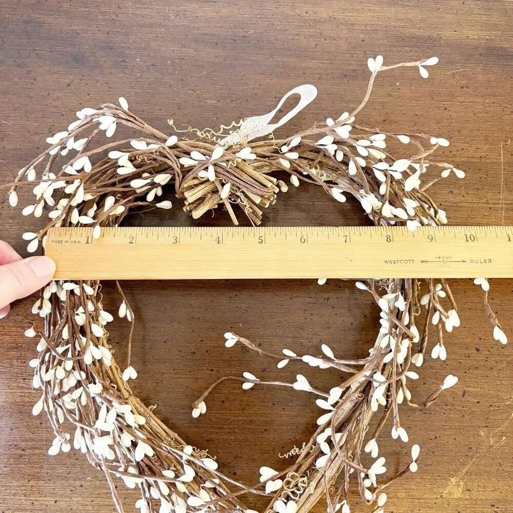 Grapevine Pip Berry Heart Wreath & Garland Farmhouse Cottagecore Rustic Country